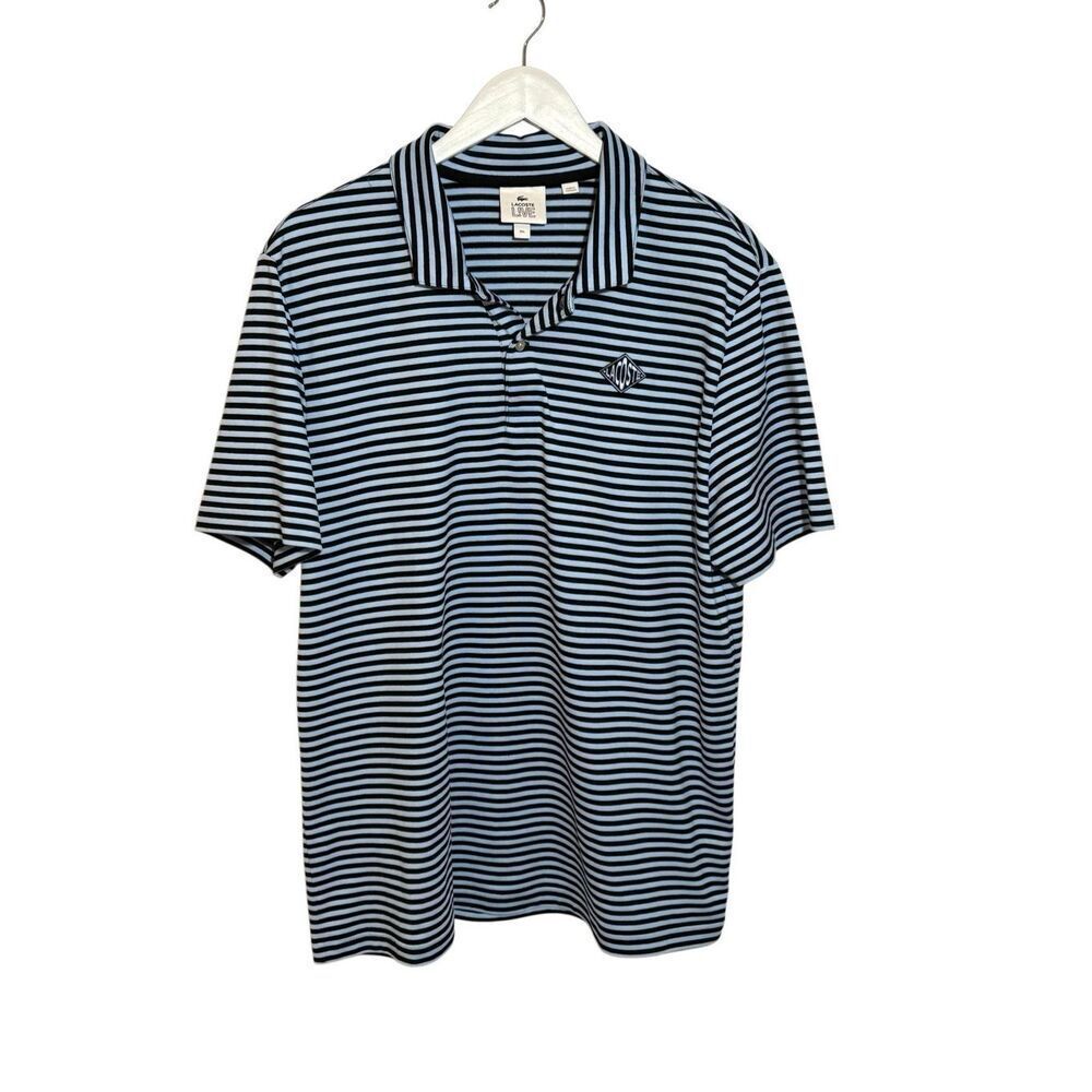Lacoste LIVE blue striped polo shirt - 3XL
